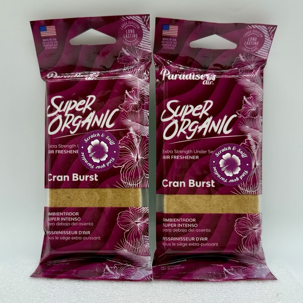 Paradise Super Organic‎ Cran Burst Scent Air Freshener Fragrance Stone Lot Of 2